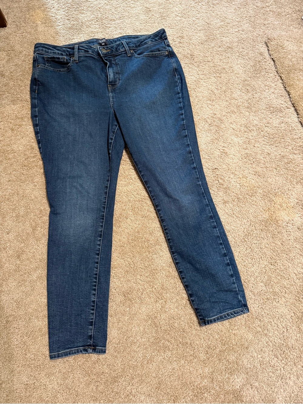NYDJ Ami Skinny Jeans Size 16P Lift Tuck Medium Dark Wash Petite Denim